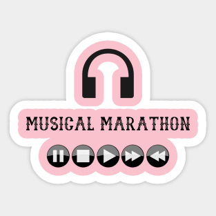 Musical marathon Sticker